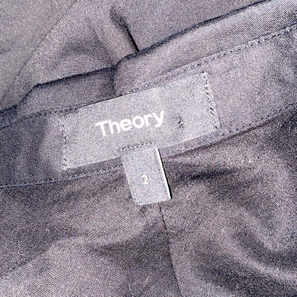 Theory Black Sleeveless Collared Black Mini Dress 2 - Picture 6 of 7